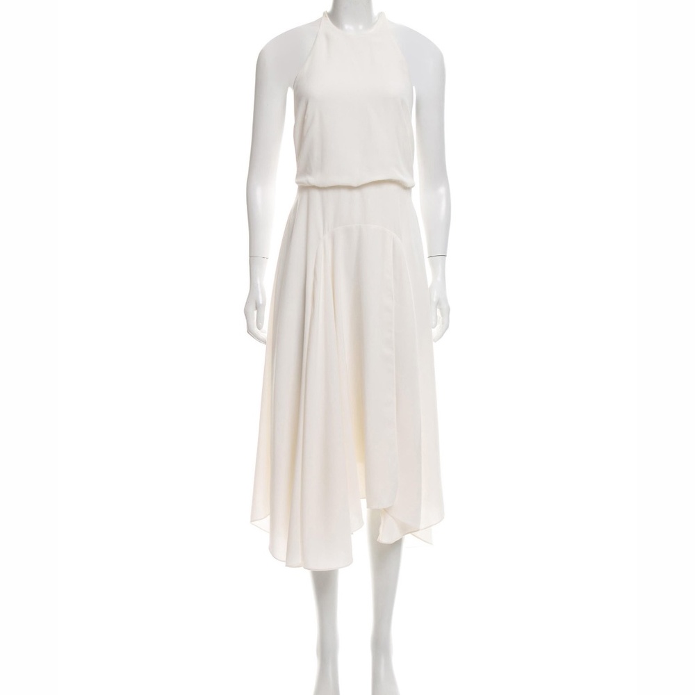 Halston Heritage Halter Back Detail Midi Dress